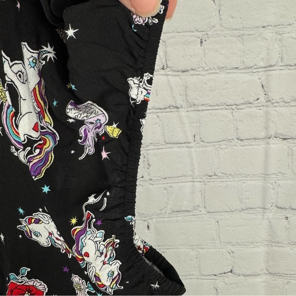 Hell Bunny Unicorn Print Puff Sleeve Button Down Shirt - Picture 5 of 7
